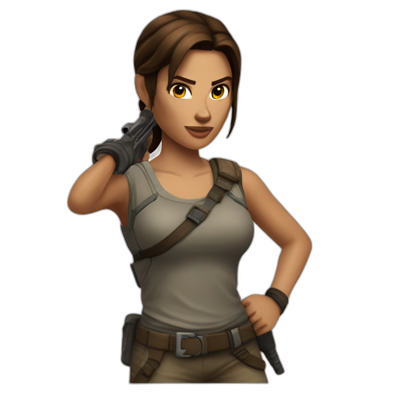 Lara Croft | AI Emoji Generator