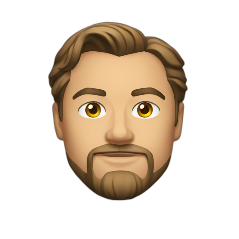 Leonardo DiCaprio solving a problem | AI Emoji Generator