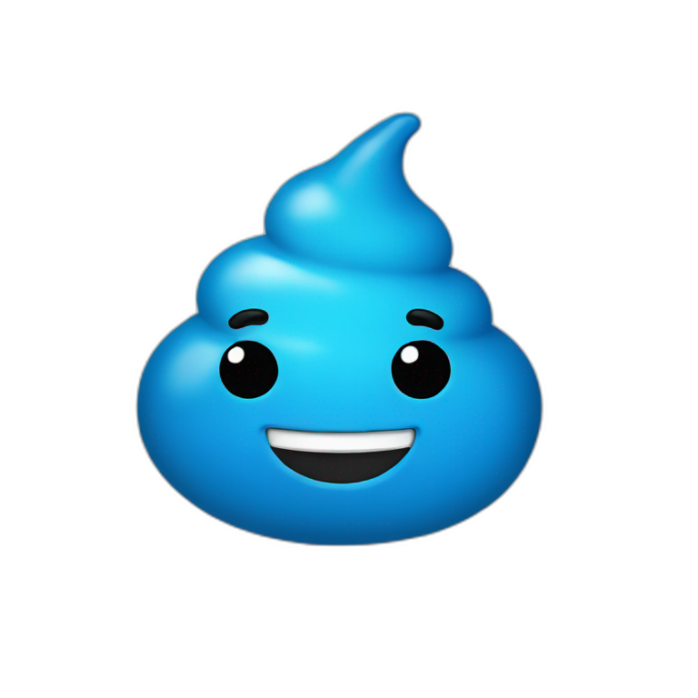 Blue poop | AI Emoji Generator