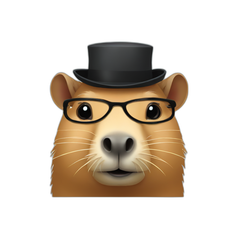 Capybara wink with one eye | AI Emoji Generator