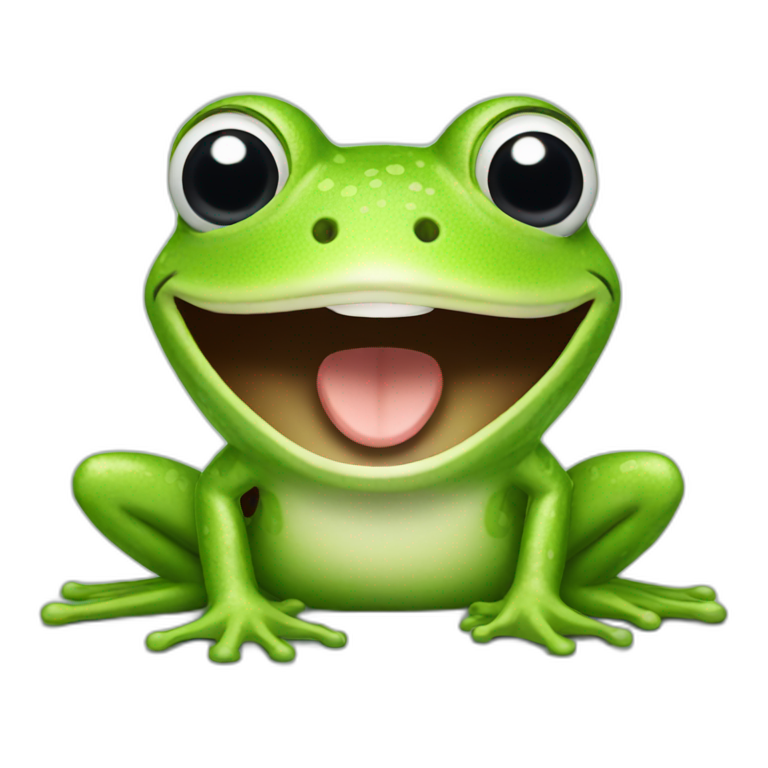 Imoji Frog happy | AI Emoji Generator