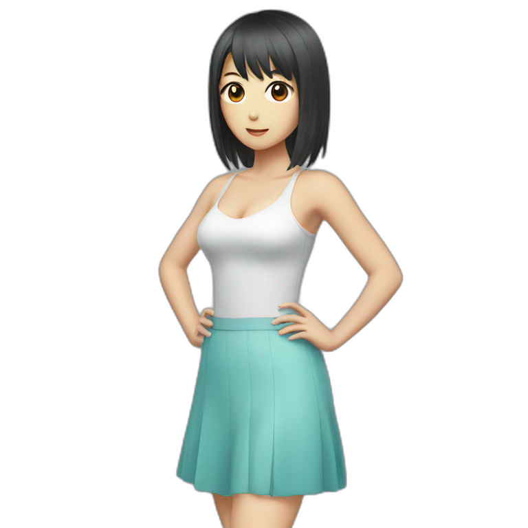 HITOMI TANAKA realistic intrincate full body | AI Emoji Generator