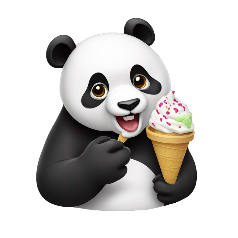 Emoji eating ice cream | AI Emoji Generator