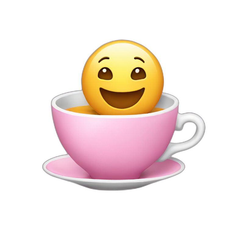 hand holding teacup by handle | AI Emoji Generator