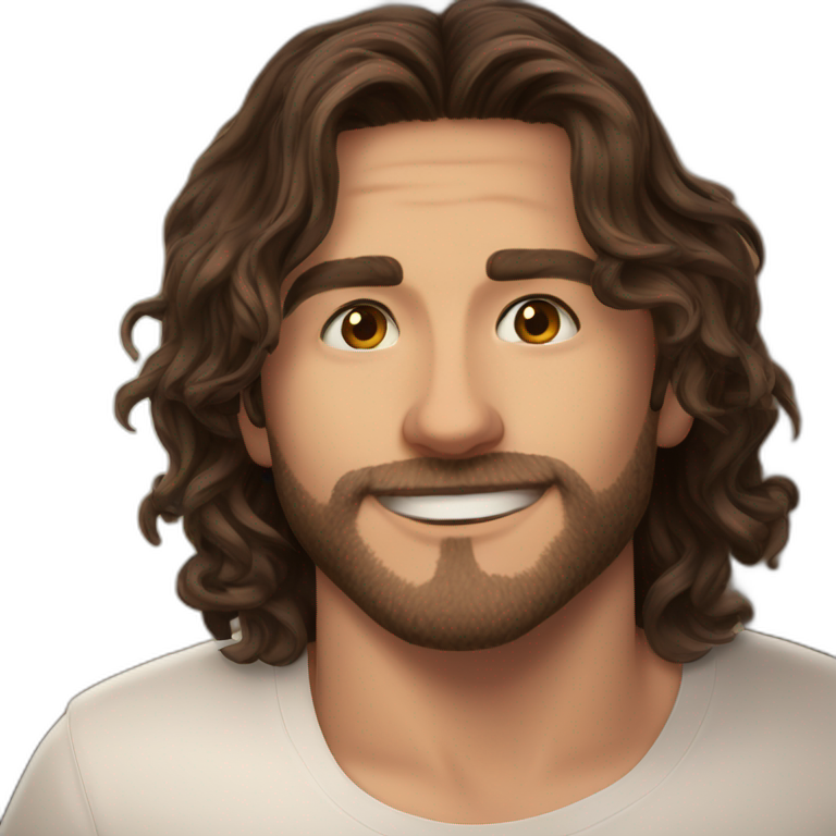 friendly bearded boy | AI Emoji Generator