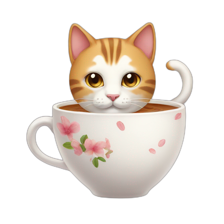 Cat-ice-tea | AI Emoji Generator