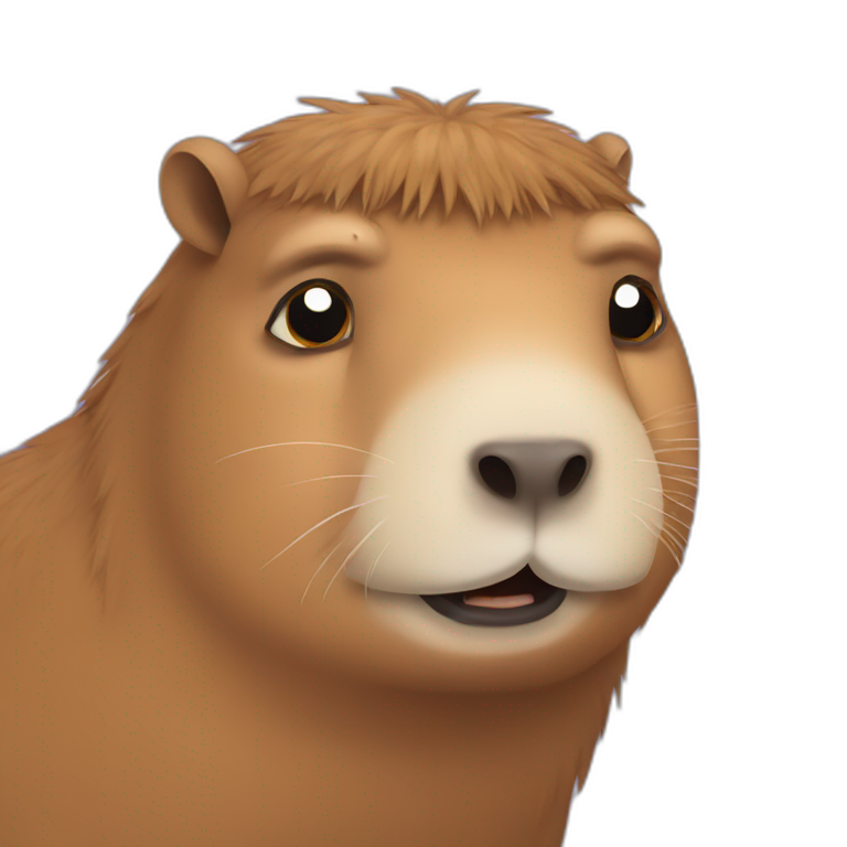 Capybara crying tears falling down from his eyes | AI Emoji Generator