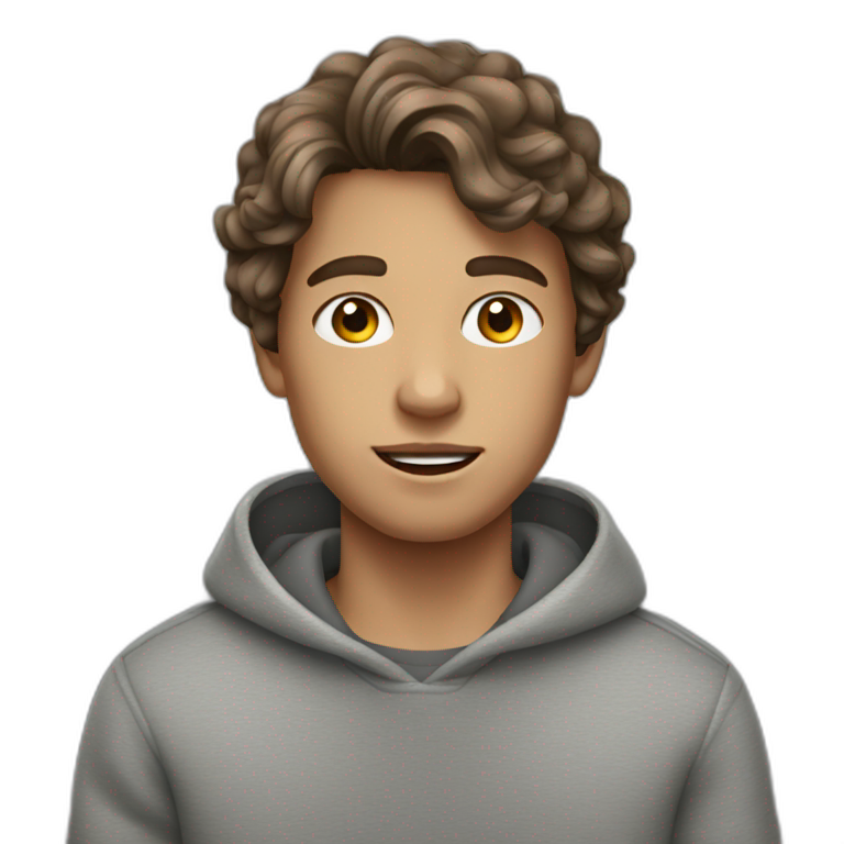 wavy hair boy | AI Emoji Generator