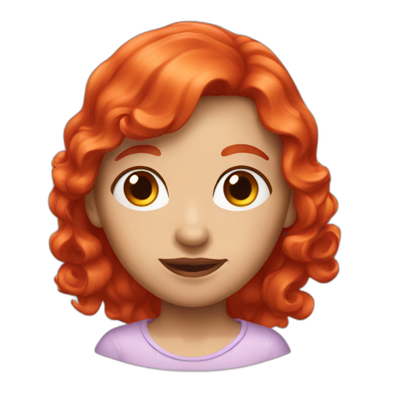 Red Hair Braids Ai Emoji Generator 
