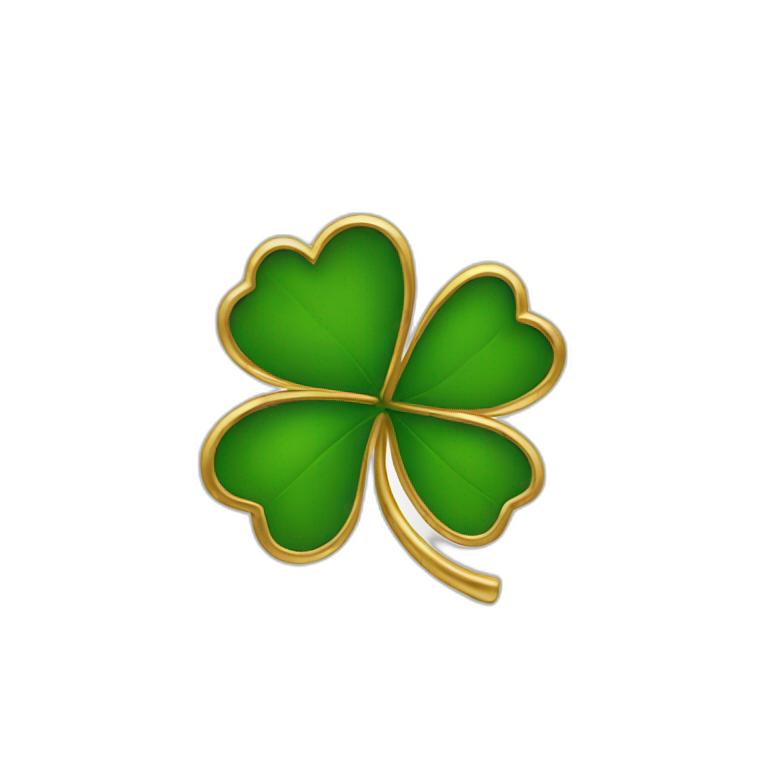 Mischievous farfadet with a four-leaf clover | AI Emoji Generator