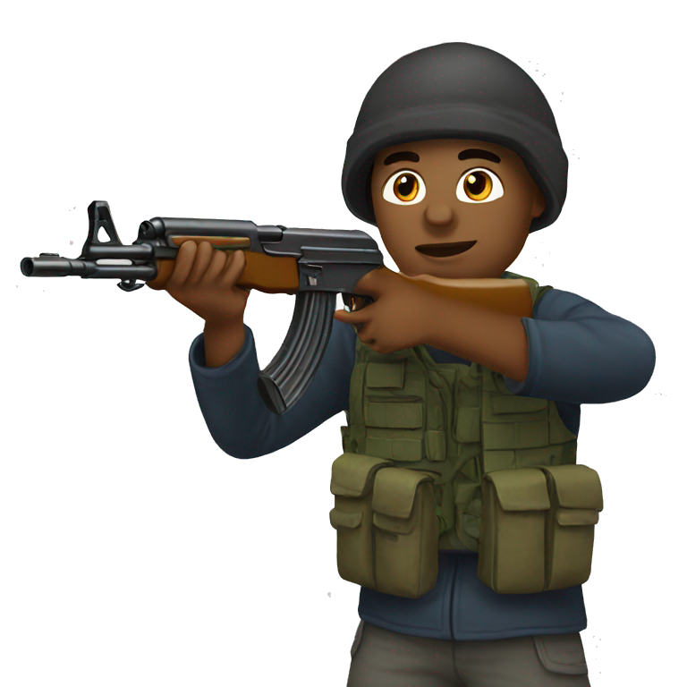 emotiguy with an AK | AI Emoji Generator