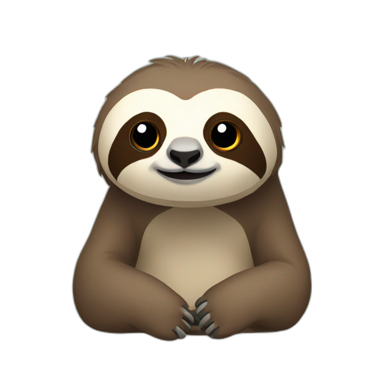 Sloth Hugging Panda Ai Emoji Generator