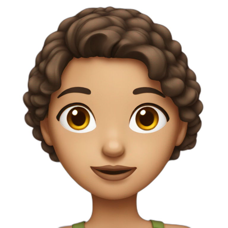 Brunette Girl Wearing Seethrough Top Ai Emoji Generator 6801