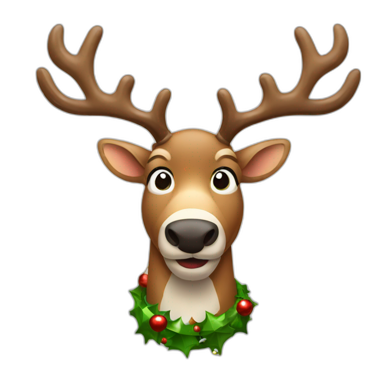 Reindeer vixen muscular intimidating | AI Emoji Generator