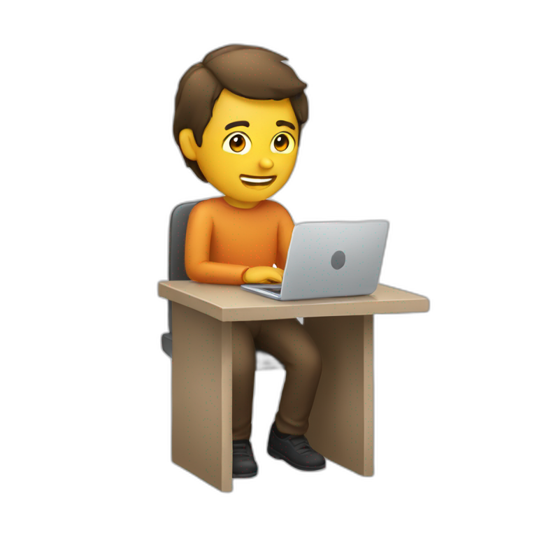 person crouching using a spy glass | AI Emoji Generator