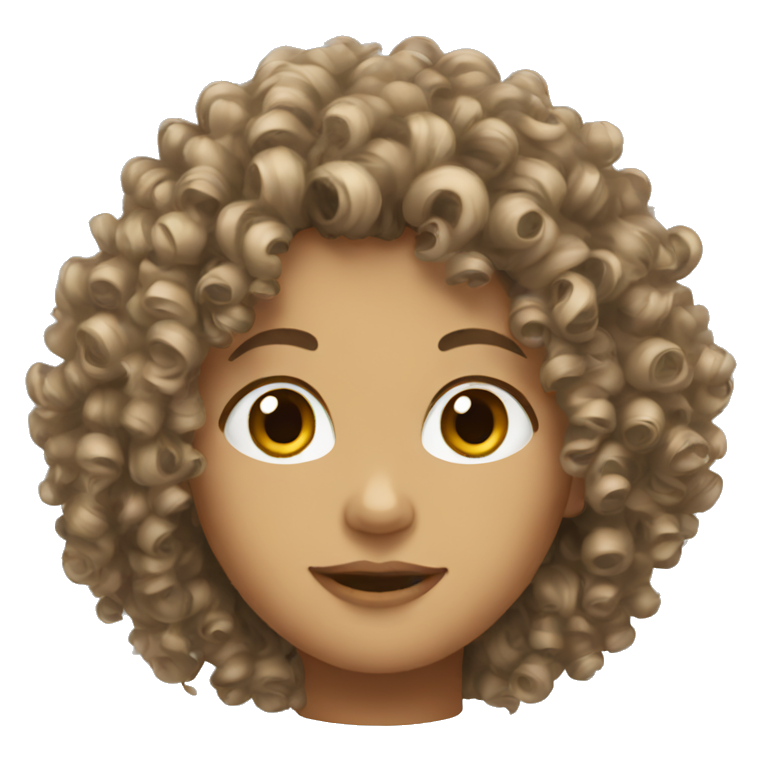 Curly hair women | AI Emoji Generator