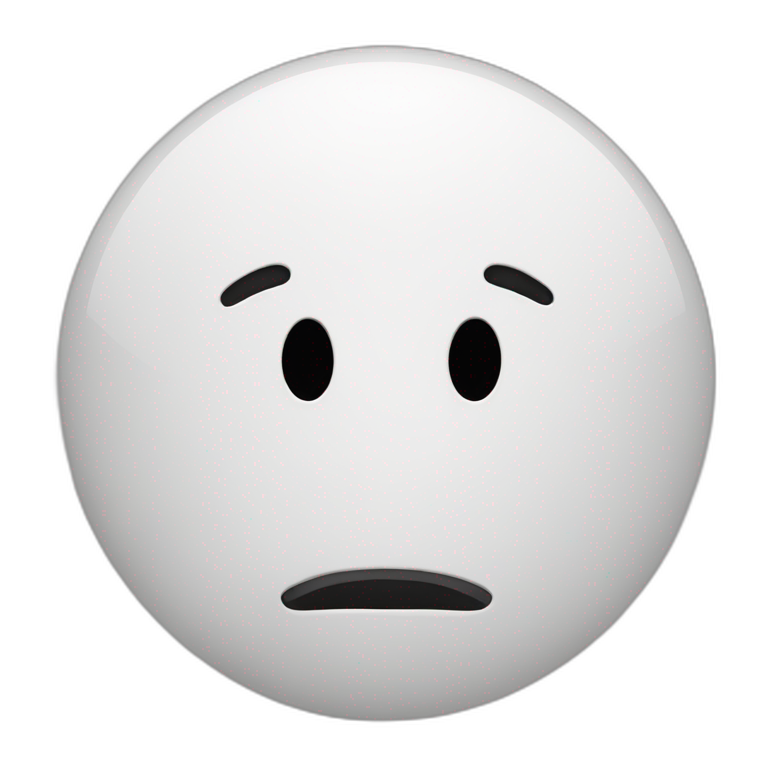 smiley triste qui verse une larme en noir et blanc AI Emoji