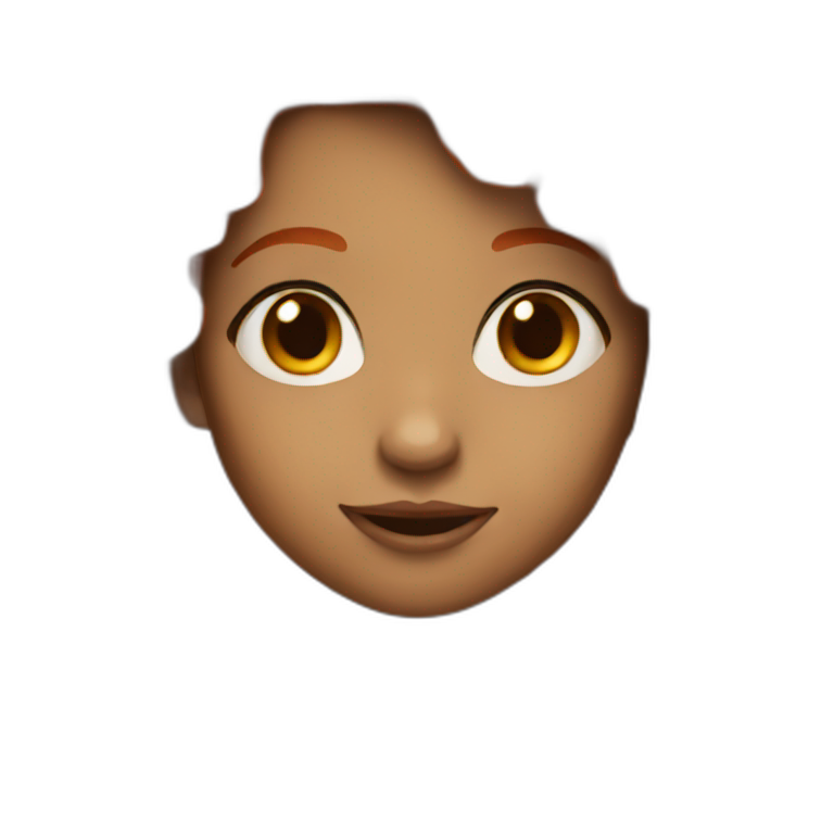 Girl With Brown Hair Blushing Covering Her Face With A Red Blanket Ai Emoji Generator