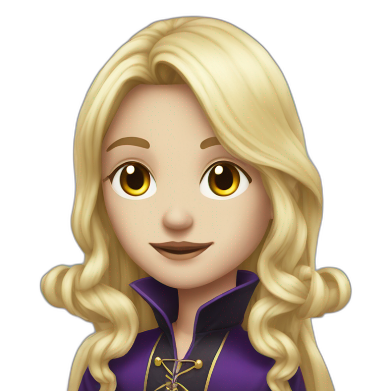 long-hair blond femboy gothic sorcerer magician | AI Emoji Generator