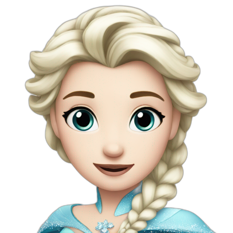 elsa-with-bob-haircut | AI Emoji Generator