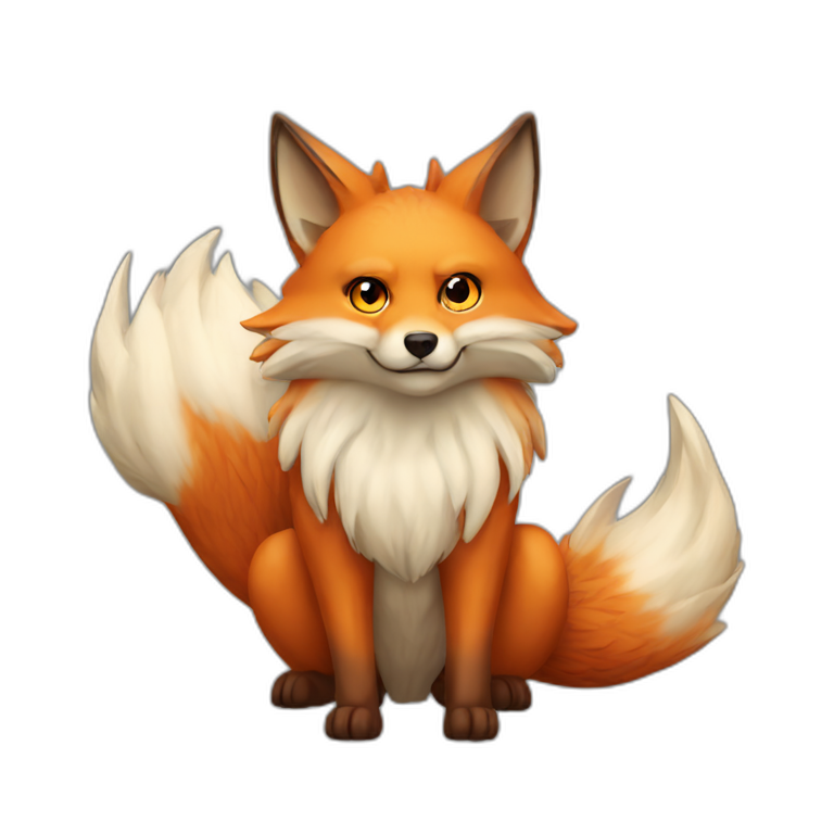 beige nine tailed fox | AI Emoji Generator