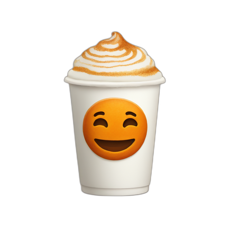 Pumpkin Spice Latte With Froth In A Ghost Shape Ai Emoji Generator 8266