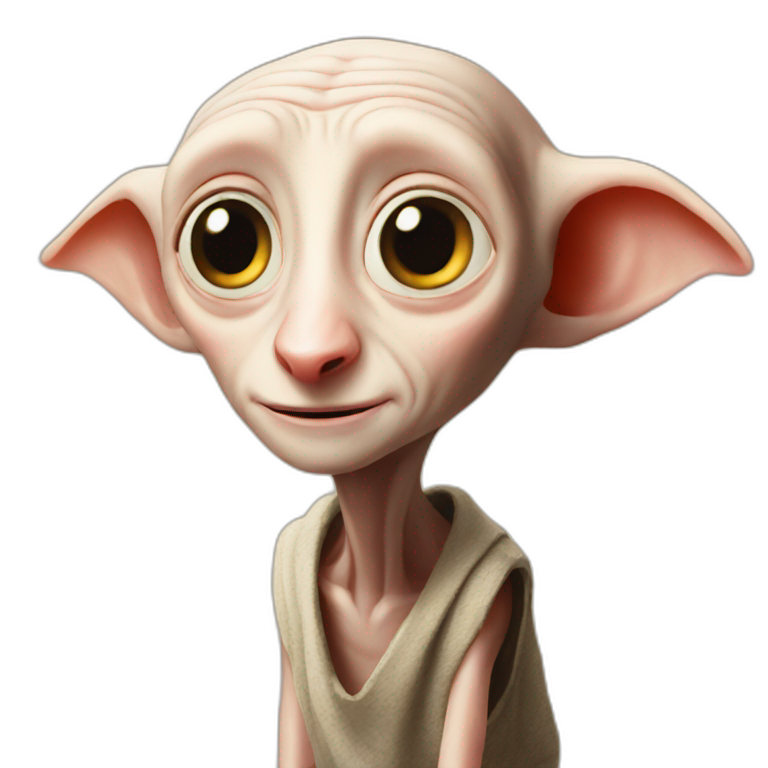 Dobby eating pizza | AI Emoji Generator