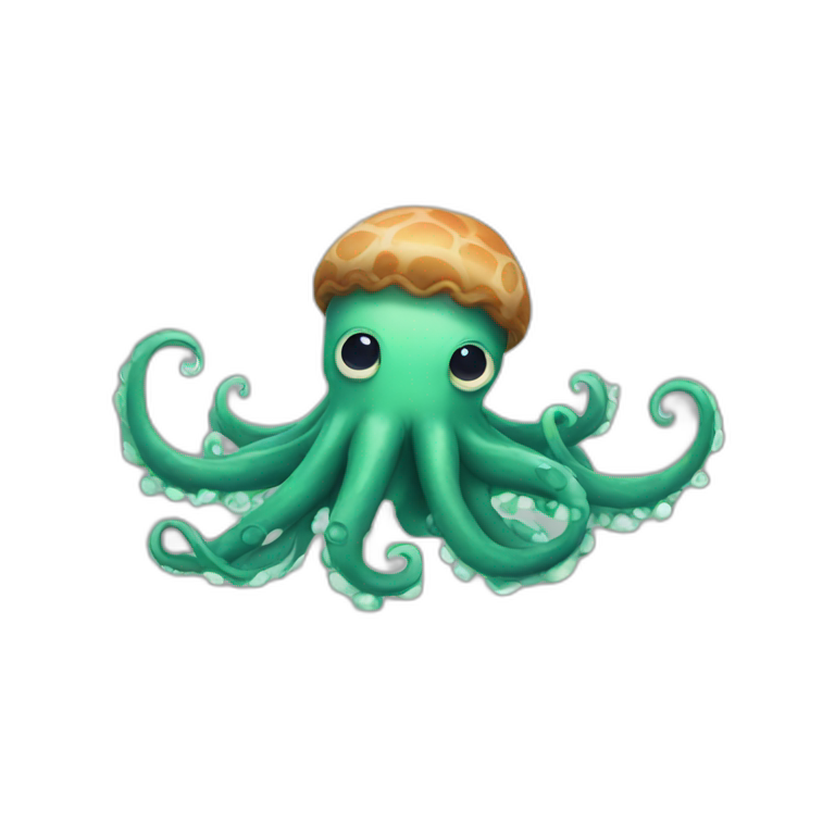 cute blue kraken laughing | AI Emoji Generator