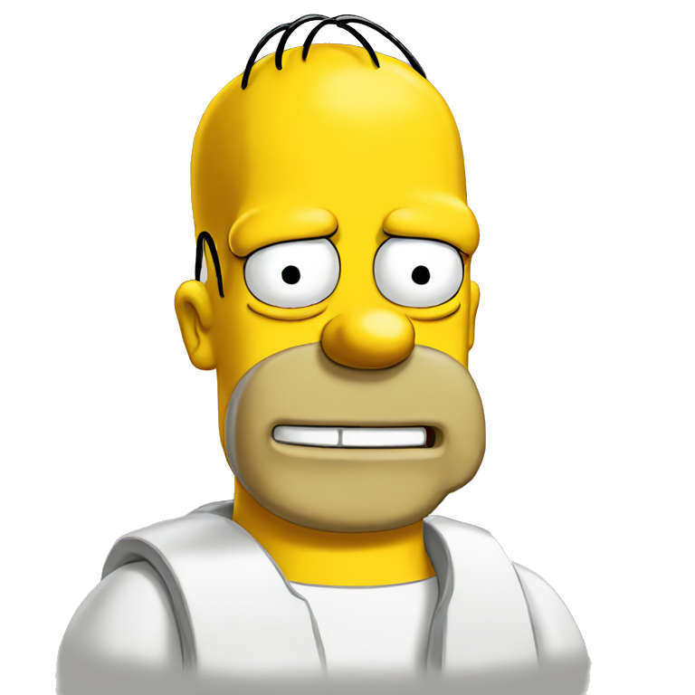 Homer Simpson hair CUT | AI Emoji Generator