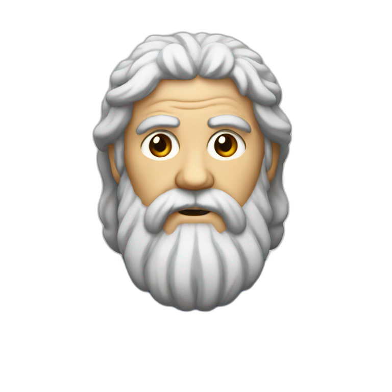 The philosopher Plato is crying | AI Emoji Generator