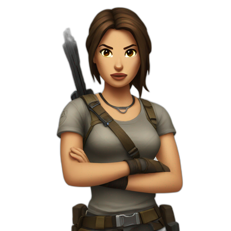 Lara Croft | AI Emoji Generator