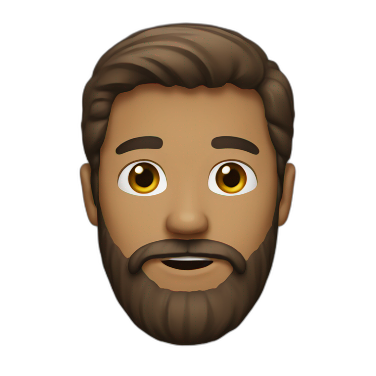 brown hair red beard | AI Emoji Generator