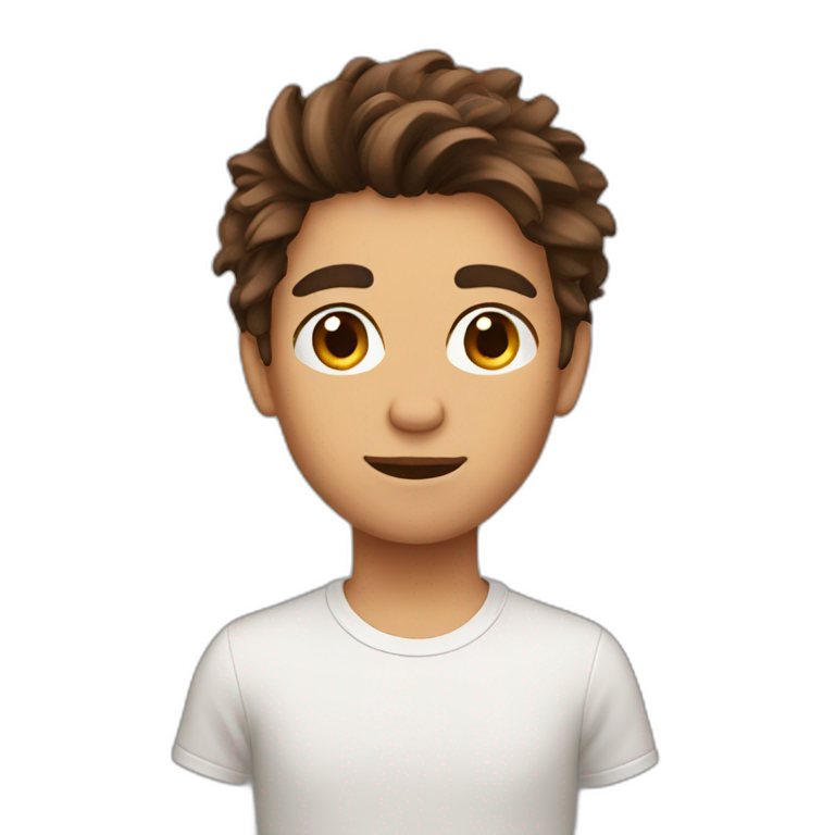 Footballer boy with messy hair | AI Emoji Generator