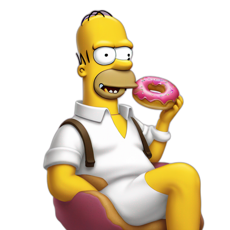 Homer Simpson With Donut 