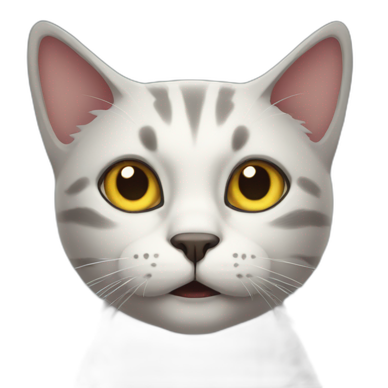 scary purple cat with black eyes | AI Emoji Generator