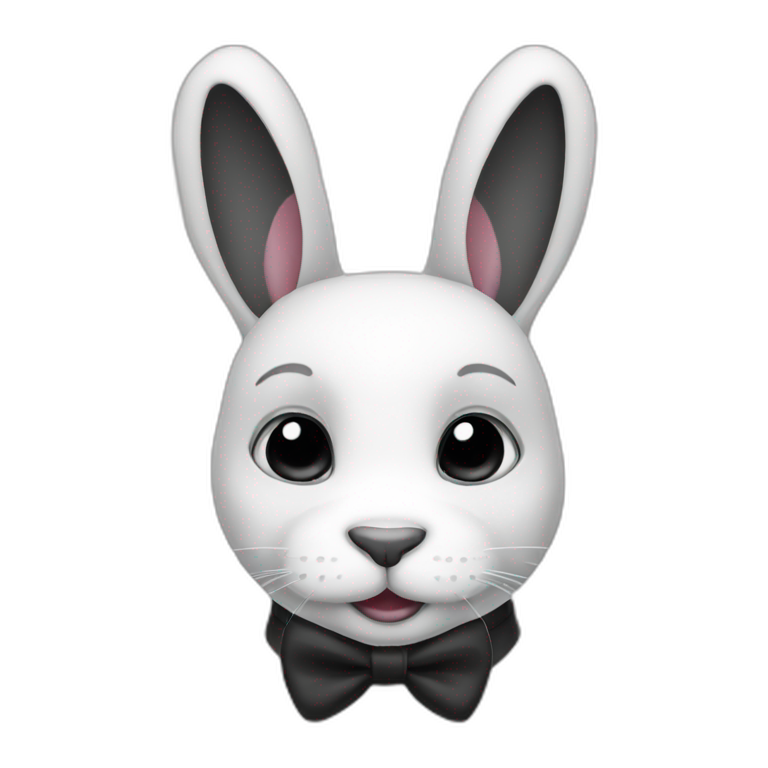 White Furred Rabbit | AI Emoji Generator