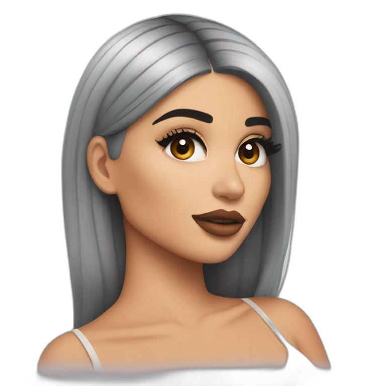 Kylie Jenner holding her small lipstick | AI Emoji Generator