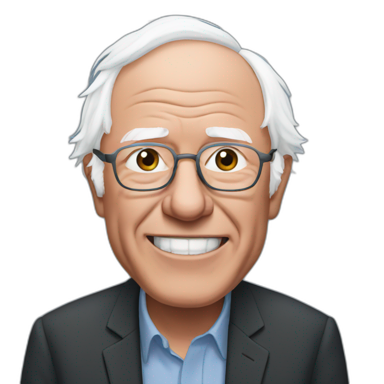 Bernie sanders sitting on chair having cold wearing a scarf | AI Emoji ...