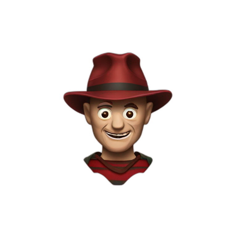 Freddy Krueger con su sombrero y sus navajas | AI Emoji Generator