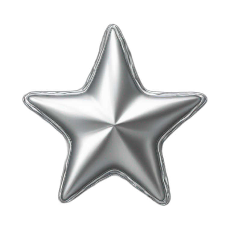 Silver Spikey star | AI Emoji Generator