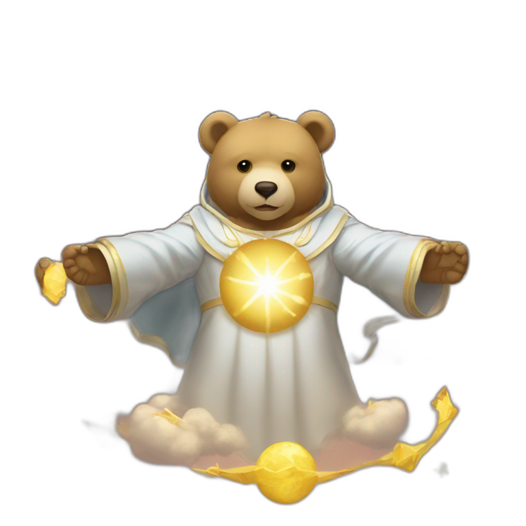 Heavenly Bear of power, beast mode | AI Emoji Generator