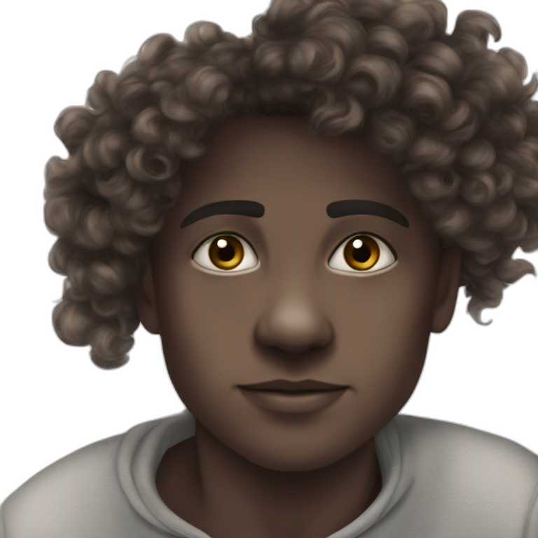 Dark Skinned Boy Portrait Ai Emoji Generator 3902