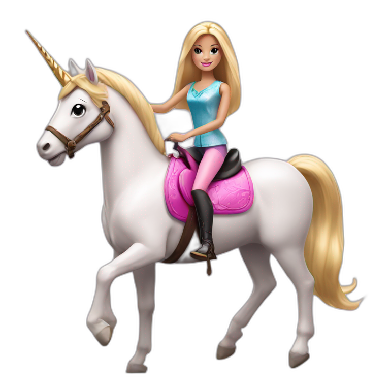 Barbie riding clearance a unicorn