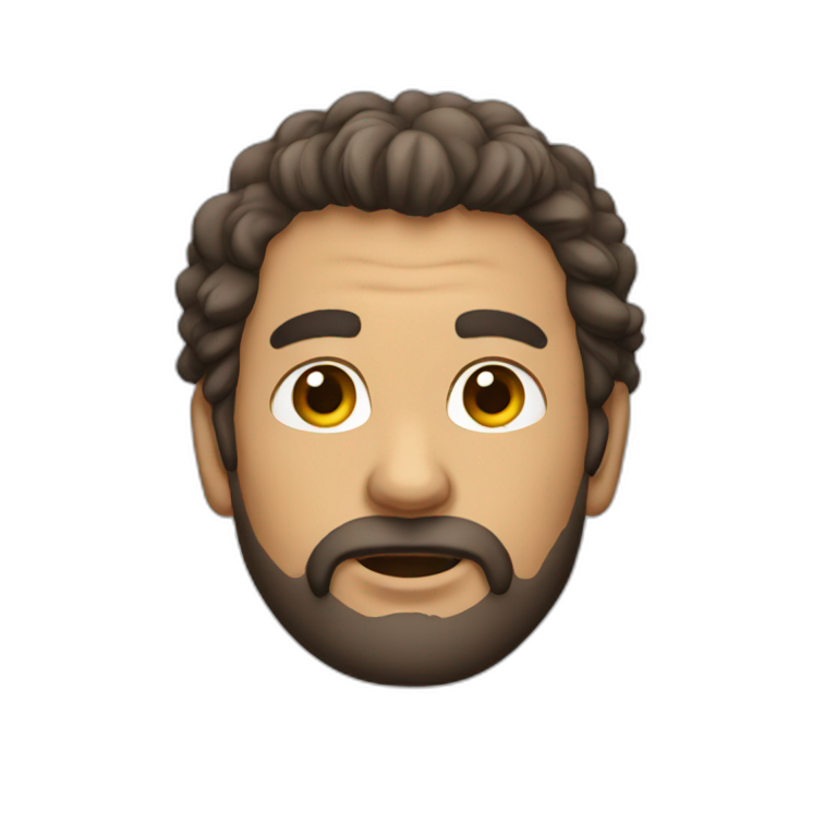 shirtless hairy man | AI Emoji Generator