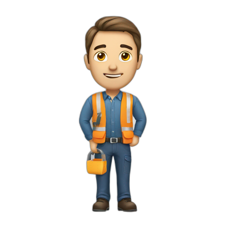 Man doing office work | AI Emoji Generator