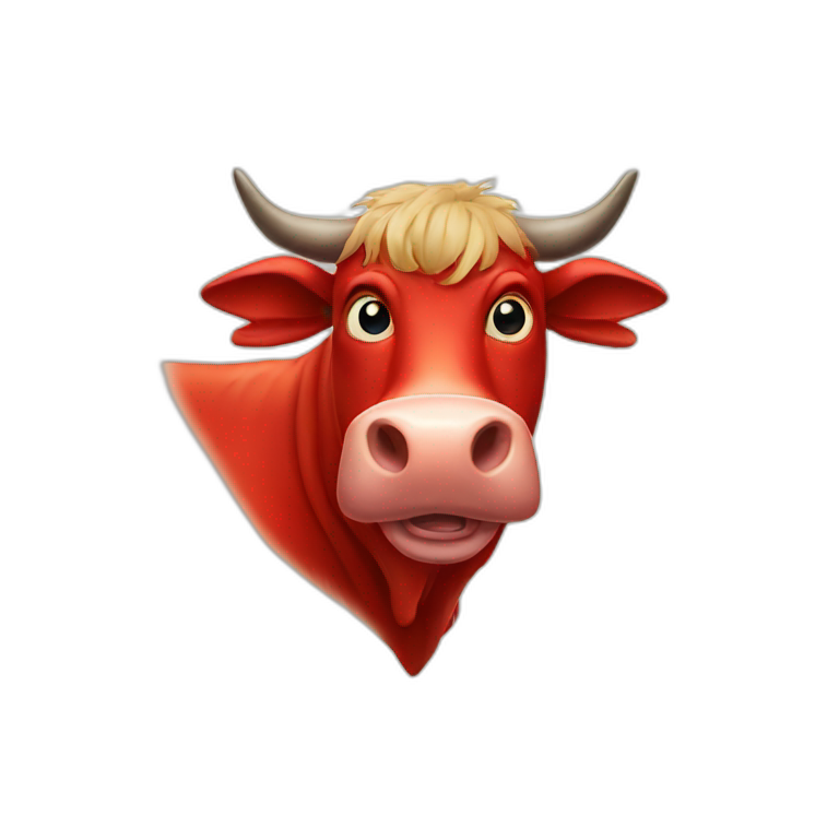 The Laughing Cow red | AI Emoji Generator