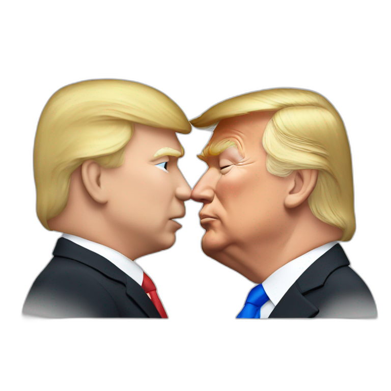 Lukashenko kissing Putin AI Emoji Generator