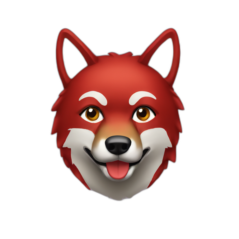 wolf red | AI Emoji Generator