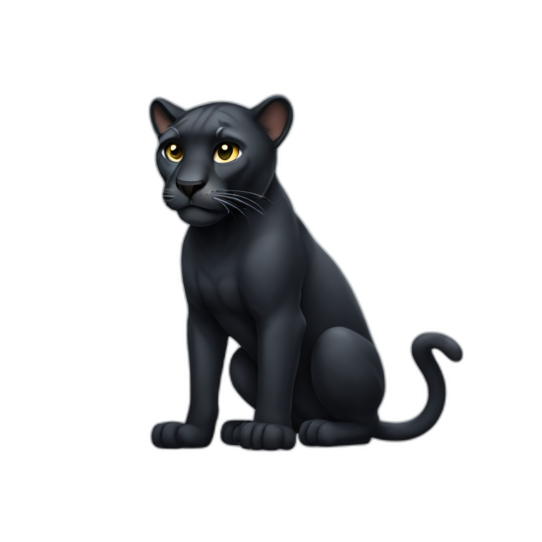 black full body Panther | AI Emoji Generator