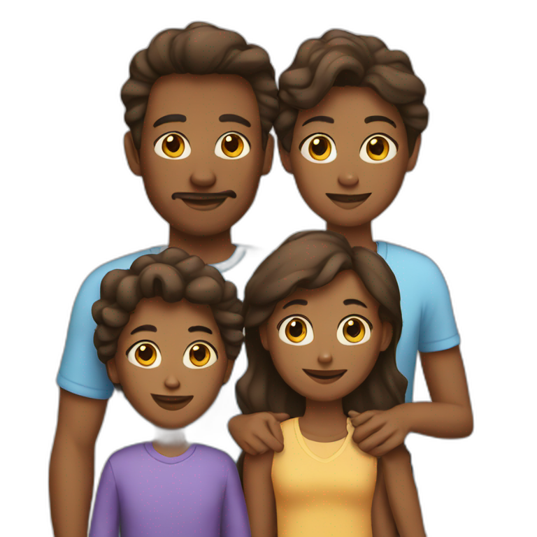 family writing together | AI Emoji Generator